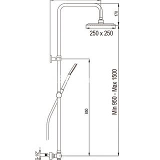 Conjunto de ducha BLACK 1 C termostático - Imagen 2